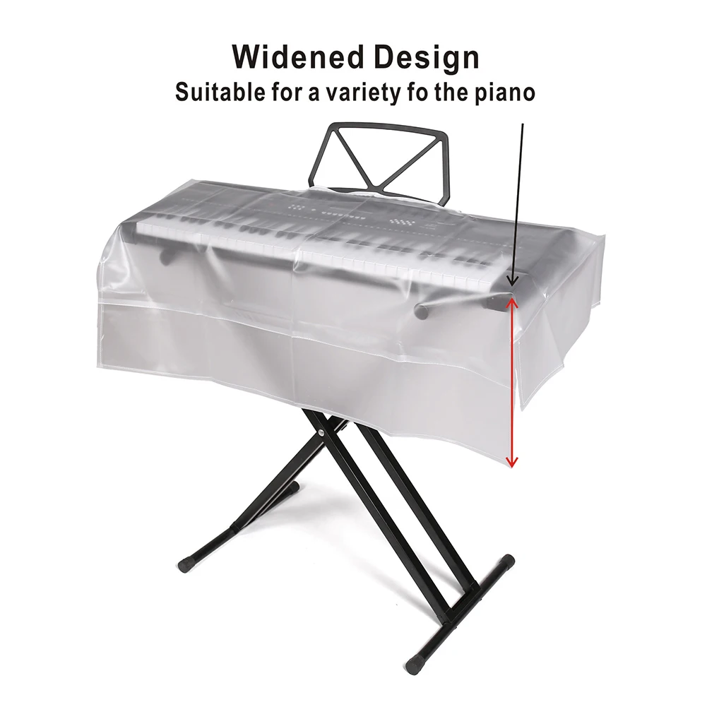 Electric Piano Keyboard Dust Cover with Music Stand Opening 61/88 Key Waterproof Dust Proof Keyboard Digital Piano Organ Covers