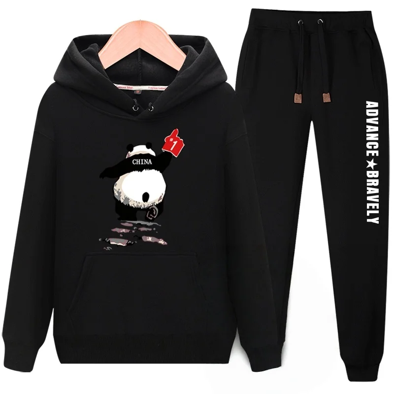 Men's Sweater Set 2025 New Trendy Brand Couple American Sports Clothes Autumn and Winter Hooded Fleece Jacket - view 4