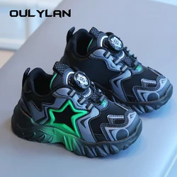 2024 New Fashoin Casual Sneakers bambini antiscivolo ragazzo elasticità scarpe traspiranti rotanti ragazze Star Pattern scarpe da corsa