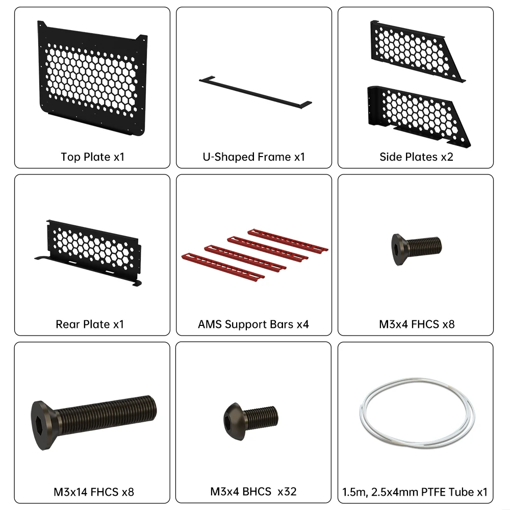BIGTREETECH Panda Perch Dual AMS almacenamiento Modular expandible construcción de aluminio para Bambu Lab P1P P1S X1C X1E dos AMS/AMS 2 Pro