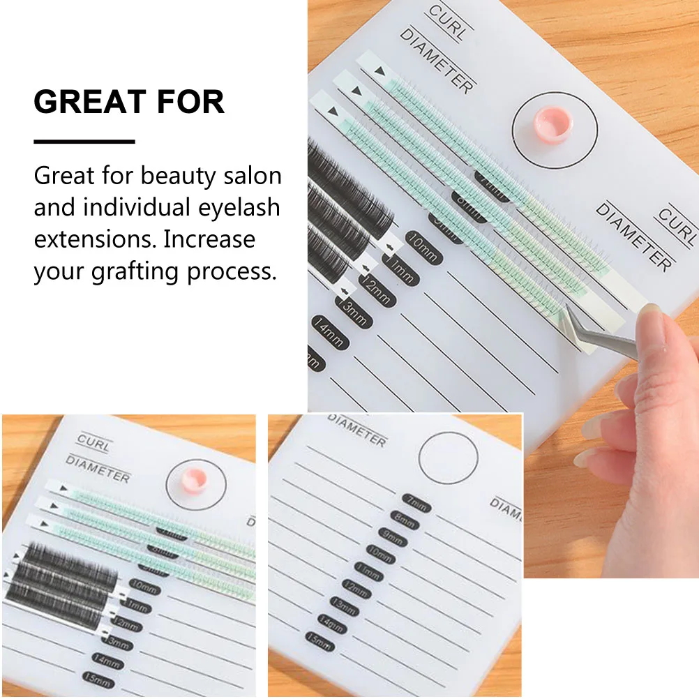 

Eyelash Extension Acrylic Pallet Large Size Lash Stand Tray Salon Lash Holder Eyelash Grafting Pallet for Volume Fan Making