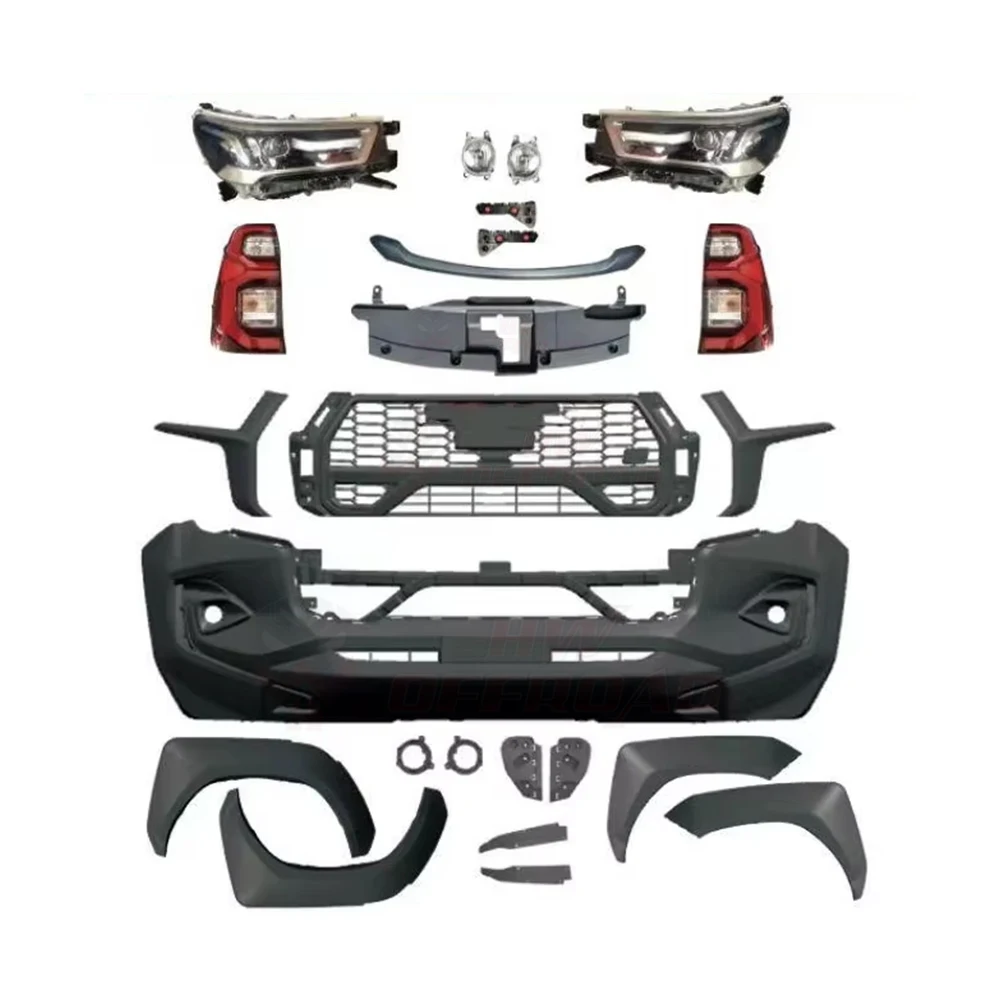 4x4 Offroad Facelift Body Kit for Toyota Hilux Revo 2016+ Upgrade to GR Model Fender Rear Lamp Bumper Grille Bodykit