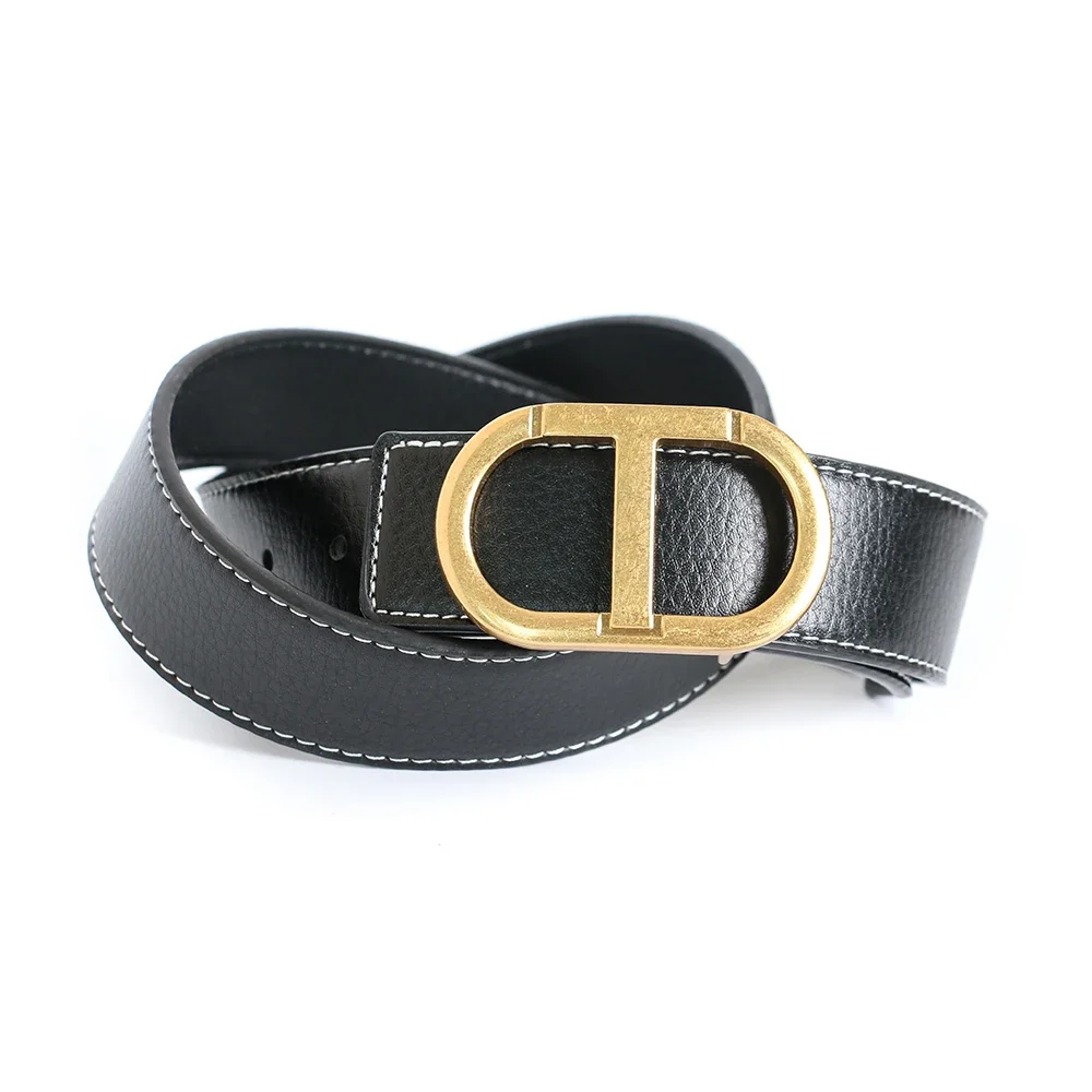 2025 Top Luxury Designer Brand Pin T Buckle Belt Men High Quality Women Genuine Real Leather Dress Strap for Jeans Waistband