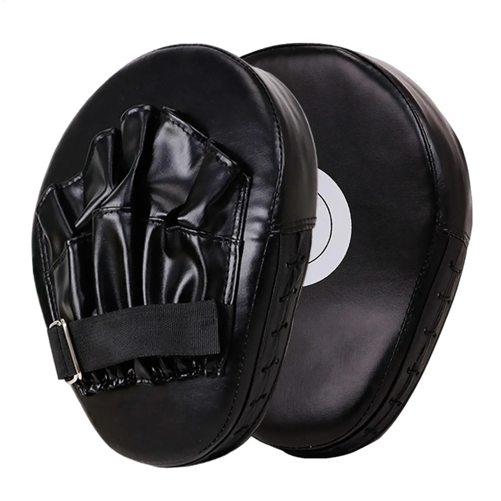 Manoplas de boxeo curvadas de cuero PU, manoplas de boxeo curvadas, almohadilla de enfoque de boxeo transpirable para entrenamiento de artes marciales