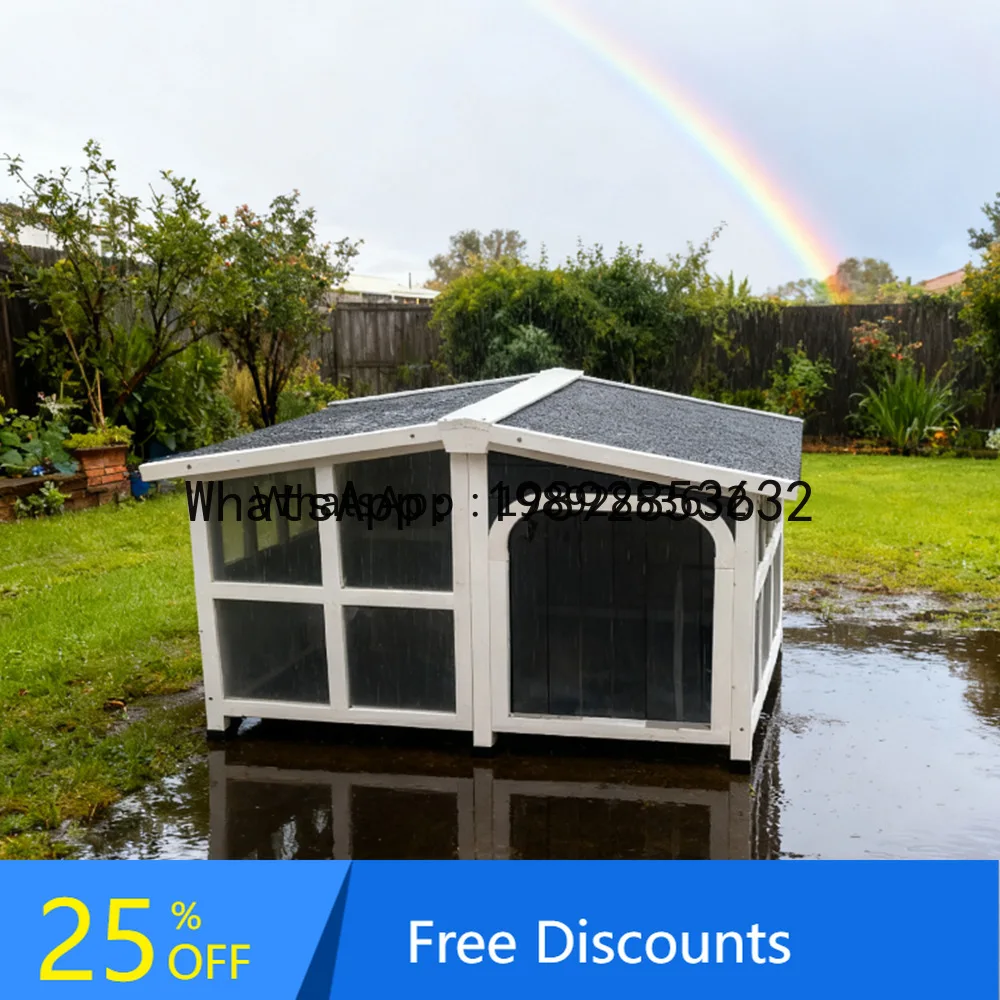 G1  Outdoor Solid Wood Dog House Rainproof Snowproof Pet Dog House Home Courtyard Cat Turtle House