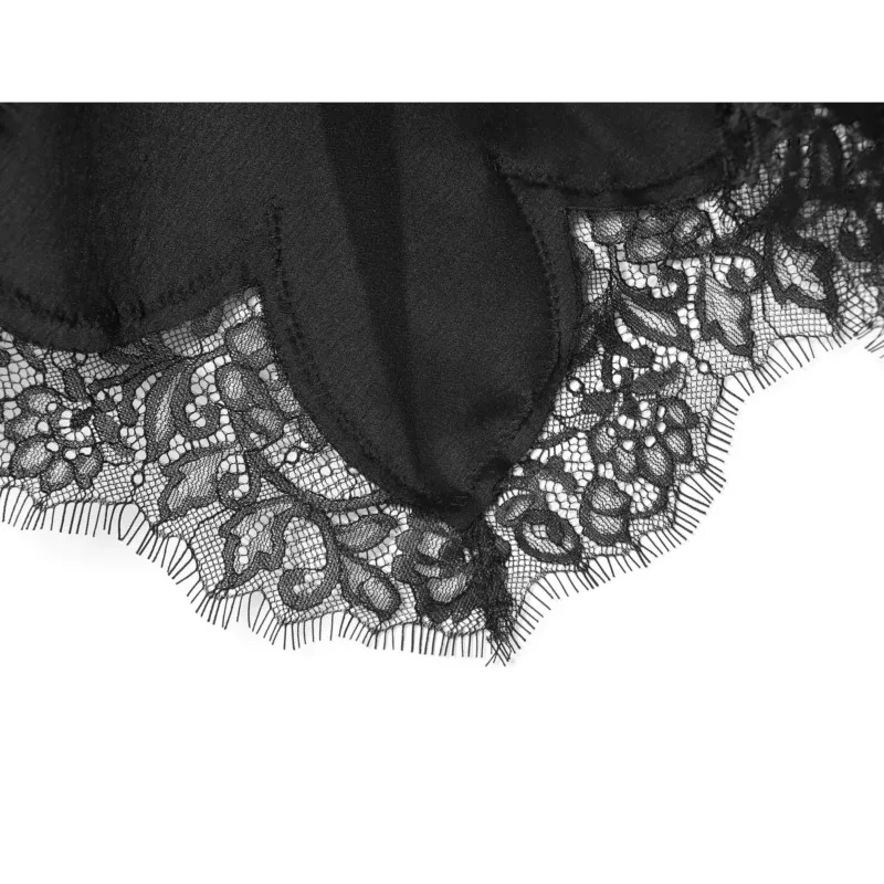 فستان نسائي من الدانتيل الساتان لربيع وصيف مثير بدون ظهر أنيق برقبة متدفقة فستان طويل للسيدات فساتين بحاشية غير متماثلة #6