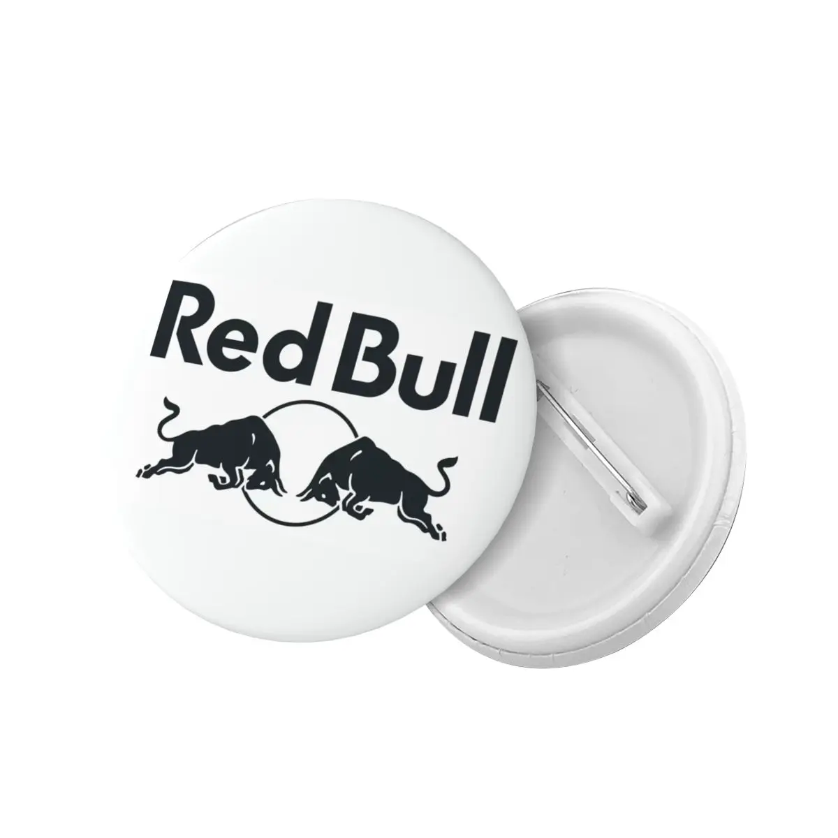 Custom Red Double-Bull Button Pin for Jeans Badges Brooch Pinback Gift