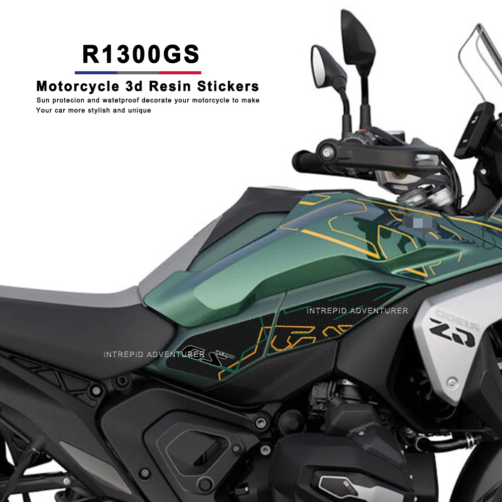 

Motorcycle Accessories Side fuel tank pads Protector Covers Waterproof 3D Resin Stickers Kit for BMW R1300GS R 1300 GS 2023-2024