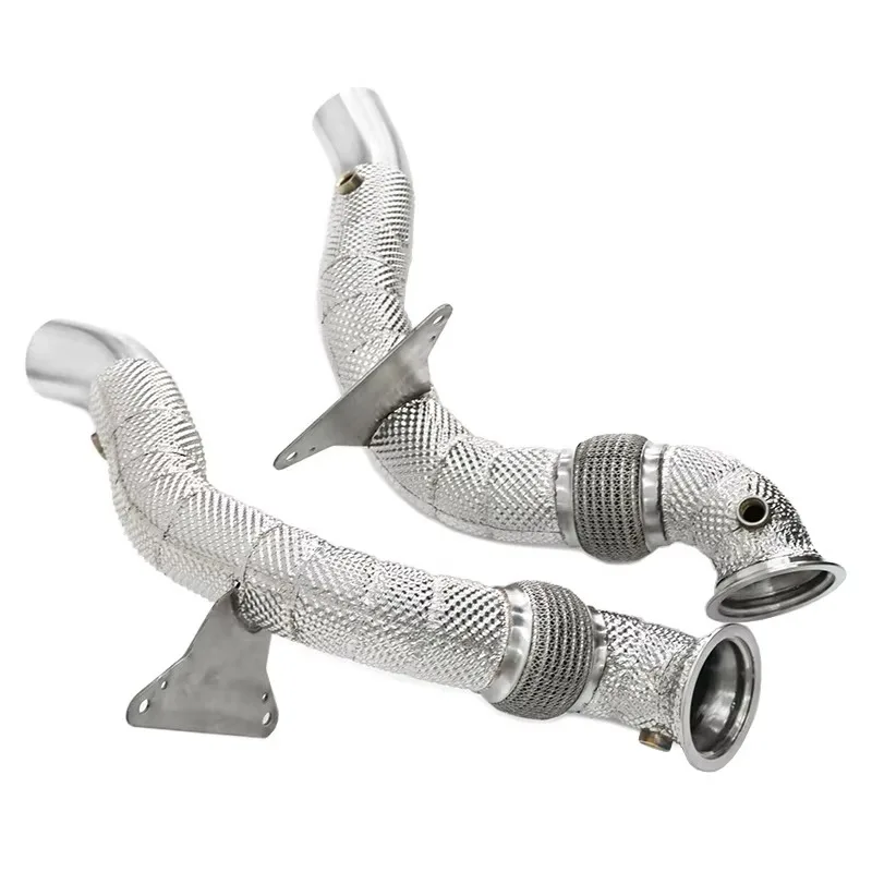 Car Exhaust Pipes Downpipe for 3.9T V8 2015-2020 Free Flow Pipes for Exhaust System