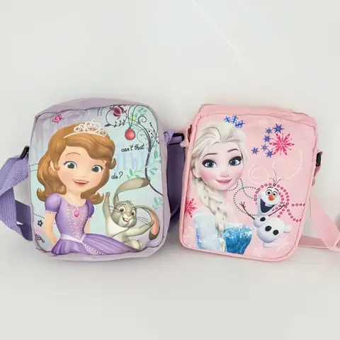 Princess Crossbody Bag Frozen Elsa Sophia Cartoon Shoulder Bags Girls Casual Fashion Outdoor Handbags Birthday Gifts