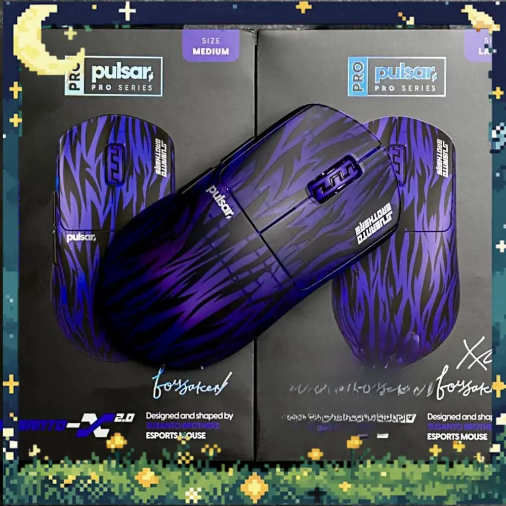 Pulsar SUSANTO-X 2.0 Mouse Wireless Phantom Purple Large XS-2 Sensor 42K DPI 8000Hz Polling Susanto 53g Lightweight Gaming Mouse