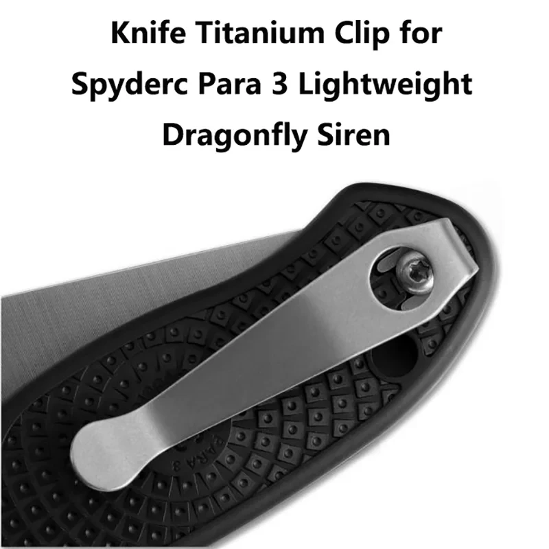 Titanium Alloy Waist Deep Carry Back Clip, DIY Mod Pocket Clamp Fit Para 3 Dragonfly Siren Portable Gear Replacement Parts