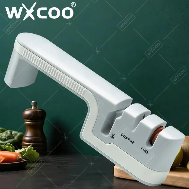 WXCOO knife sharpener kitche diamond Tungsten steel ceramic kitchen grinding system fast honing sharpening tools