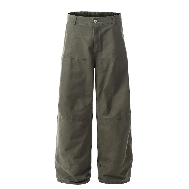 OR FL American Style 100 Cotton Women Cargo Trousers Baggy Staraight Slacks Street Retro A Sense of Sophistication Trendy Brand