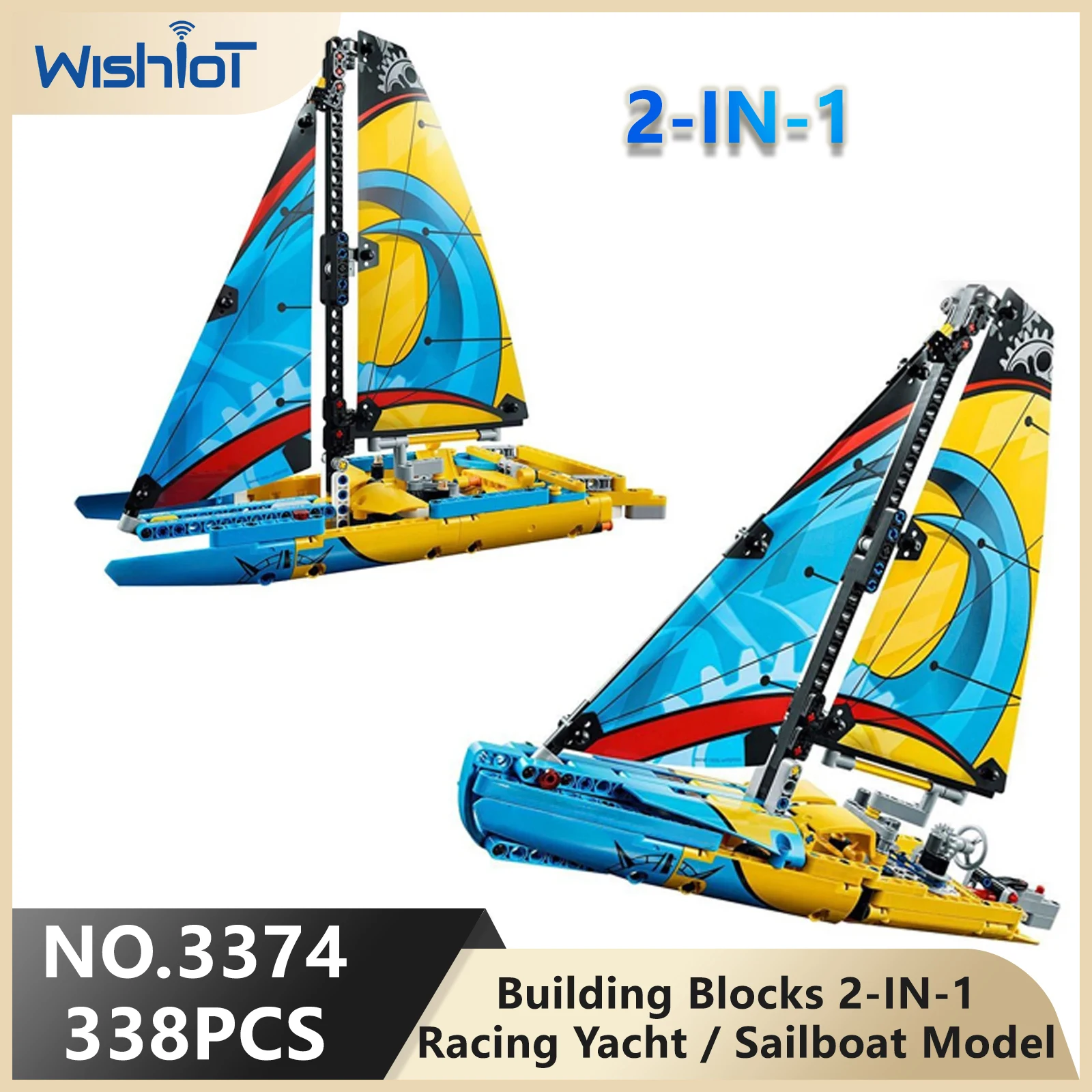 

338 шт. 2-в-1 гребной парусник спортивные паруса строительные блоки гоночная яхта модель набор классические парусные кирпичи игрушки детский подарок на день рождения