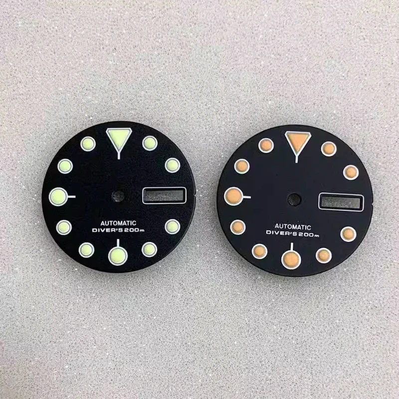 シングルおよびダブルカレンダーの時計面,自動移動,緑色のSKx007,28.5mm,nh35,nh36,4r36