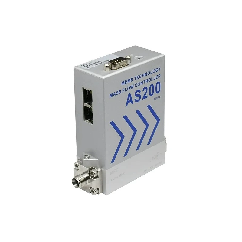AS200SA Stainless Steel Digital MFC Gas Mass Flow Controller, High Precision Flow Meter for Air Gas Monitoring