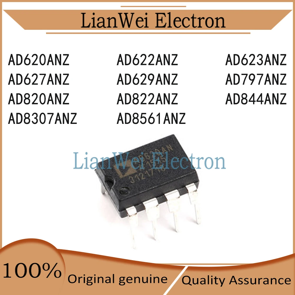 AD620AN AD622AN AD623AN AD627AN AD629AN AD797AN AD820AN AD822AN AD844AN AD8307AN AD8561AN IC Chipset DIP-8