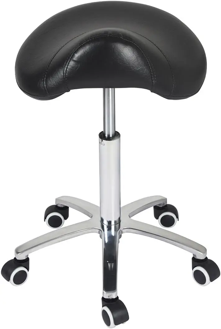 

Saddle Stool Rolling Chair with Wheels, Adjustable Hydraulic Stool for Medical Massage Salon Kitchen Spa Drafting, Ergonomic