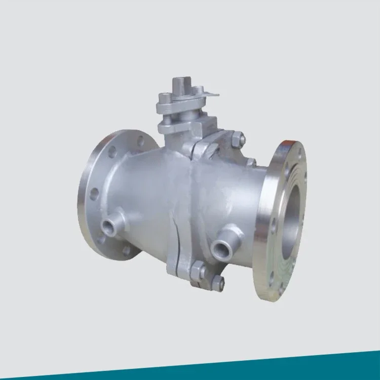 Stainless steel thermal insulation reducing flange ball valve BQ41F-16P-DN50 flange non-reducing diameter PTFE