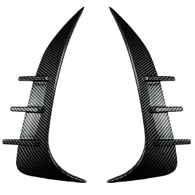 Rear Bumper Spoiler Air Vent Cover Side Canard for 2 Series F44 Gran Coupe 2020-2023 Carbon Fiber Pattern