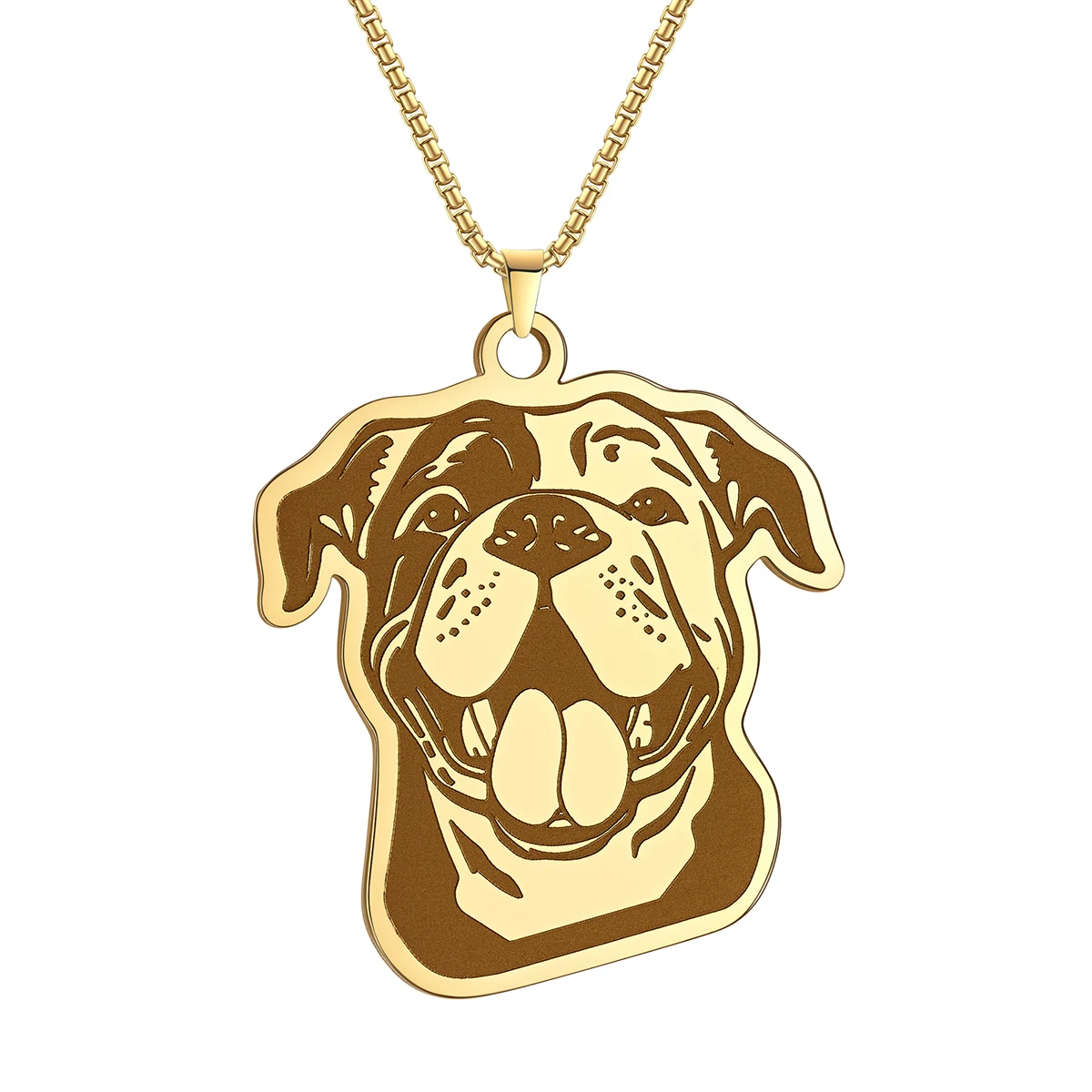 QIMING Continental Bulldog Stainless Steel Necklace Women Pet Lover Animal Jewelry Cartoon Aniaml Dog Pendant Necklace 