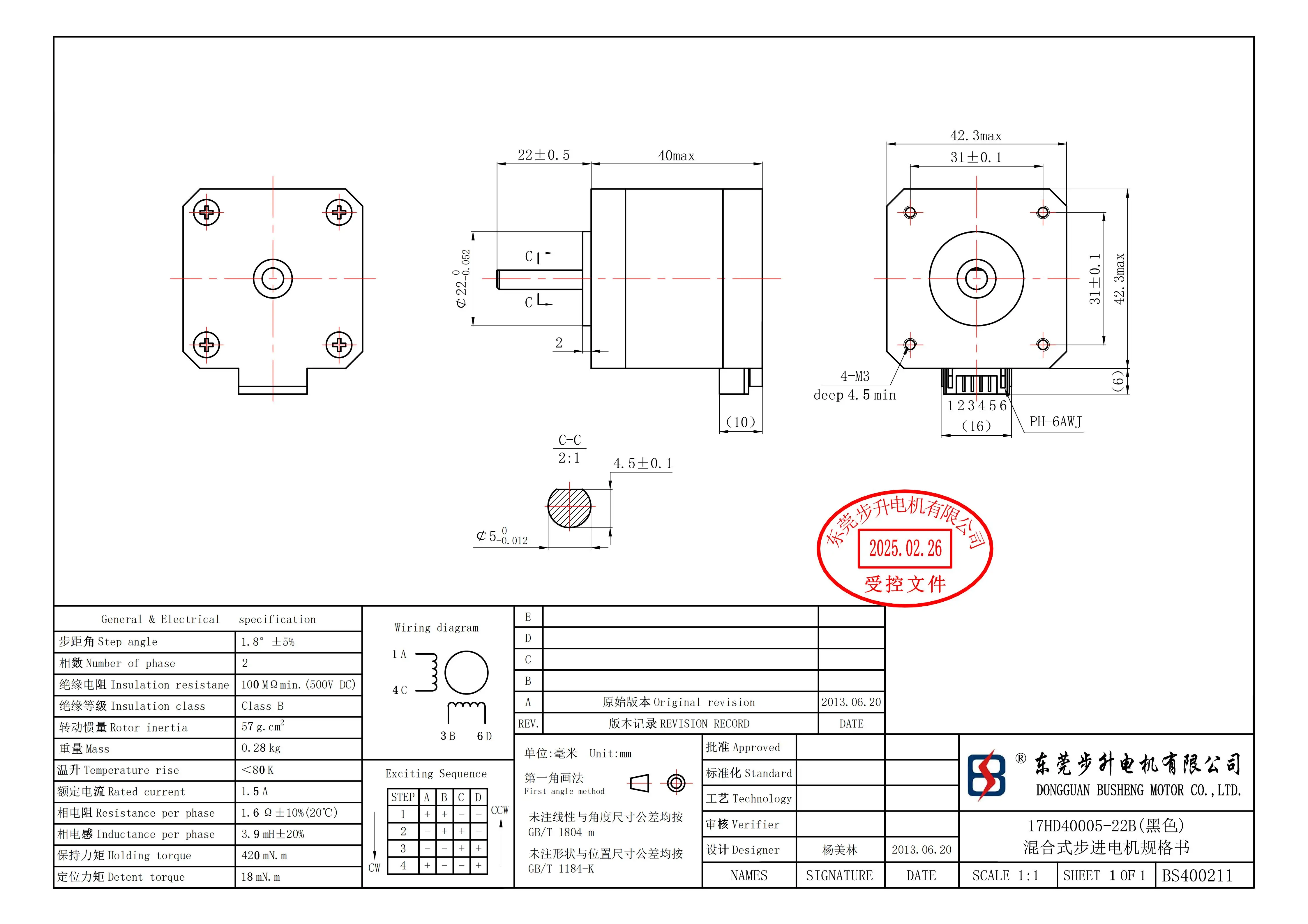 มอเตอร์สเต็ปเปอร์ Nema 17 พร้อมเกียร์ดาวเคราะห์ 17HD40005 - C5.18, 1.5A, 0.42N·m, 1.8 °   สำหรับเครื่องพิมพ์สามมิติ/ซีเอ็นซี/งาน DIY