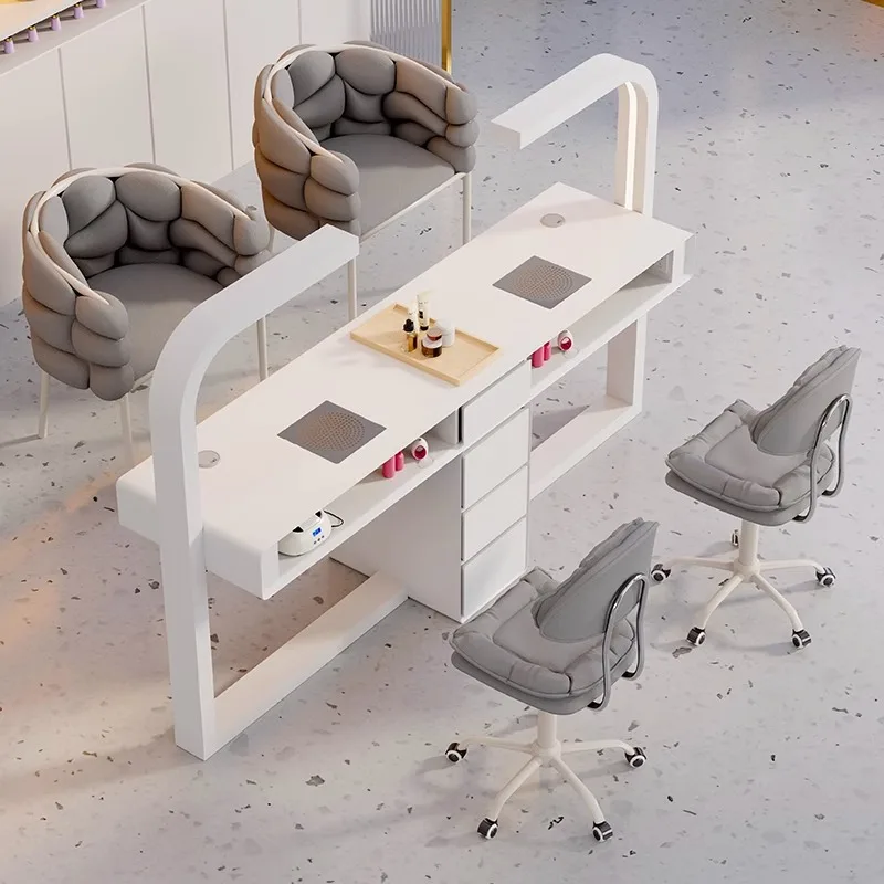 

Multifunctional manicure table and chair set special economical single and double light luxury Internet celebrities ins manicure