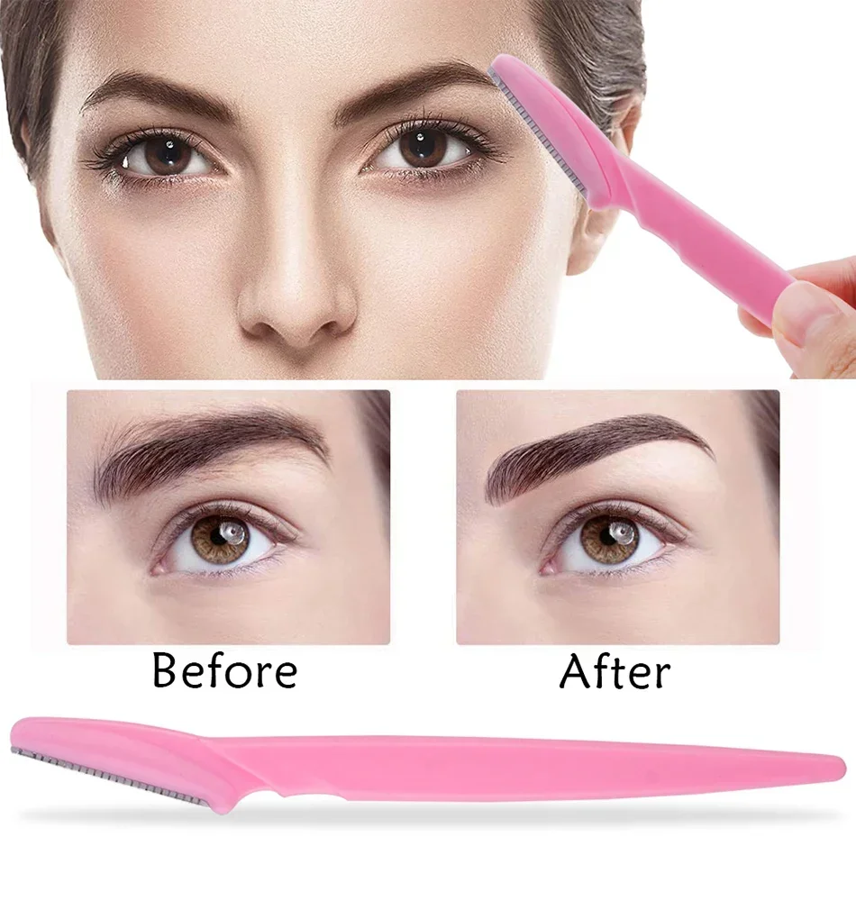 3/10Pcs Augenbraue Epilation Haar Entfernung Schneider Sicherheit Messer Make-Up Schaber Augenbraue Trimmer Klinge Frauen Gesicht Rasierer Tragbare – Detail 7