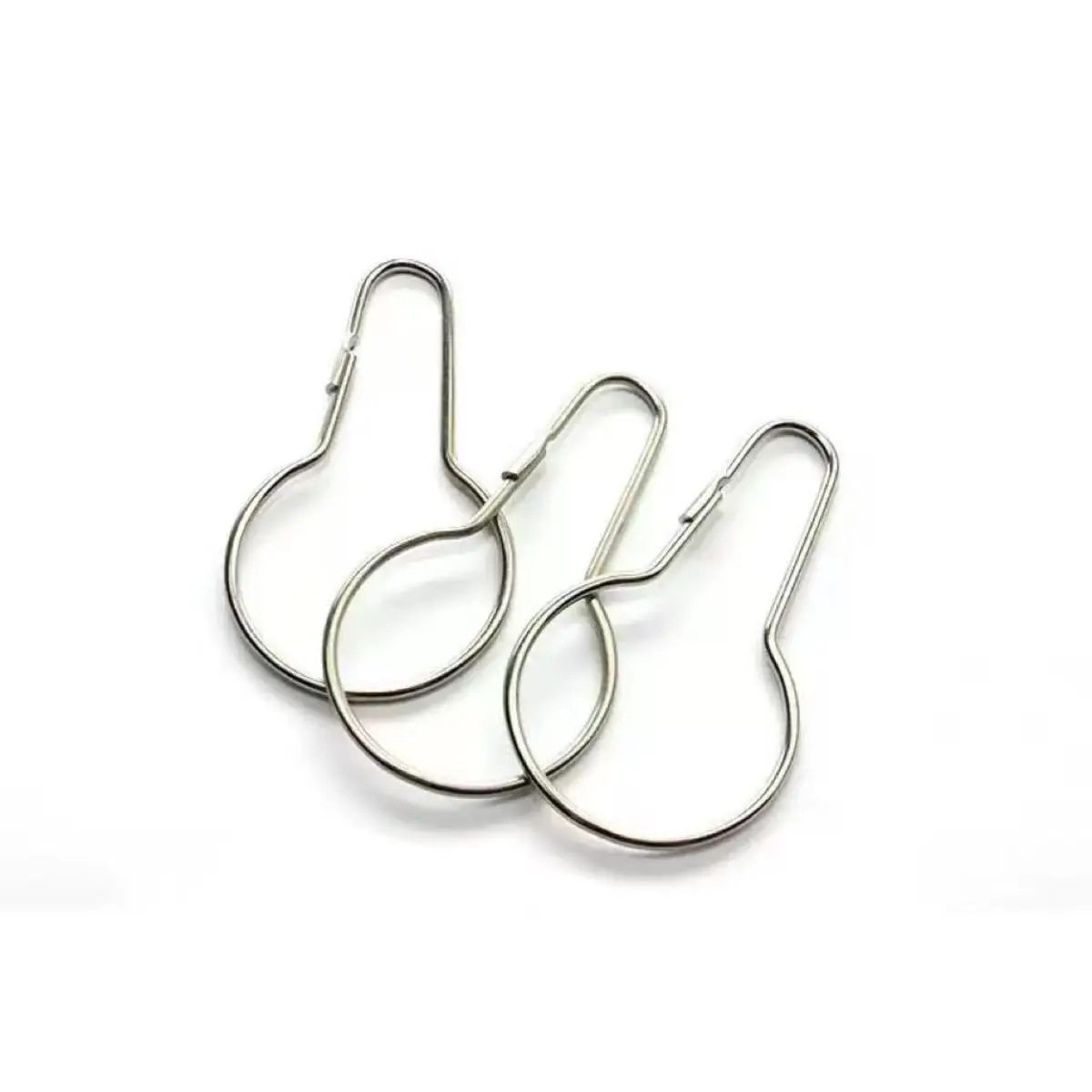 12/20pcs Shower Curtain Hooks Glide Roller Rustproof Bathroom Shower Rod Hanging Rings Gourd Shaped Curtain Buckles