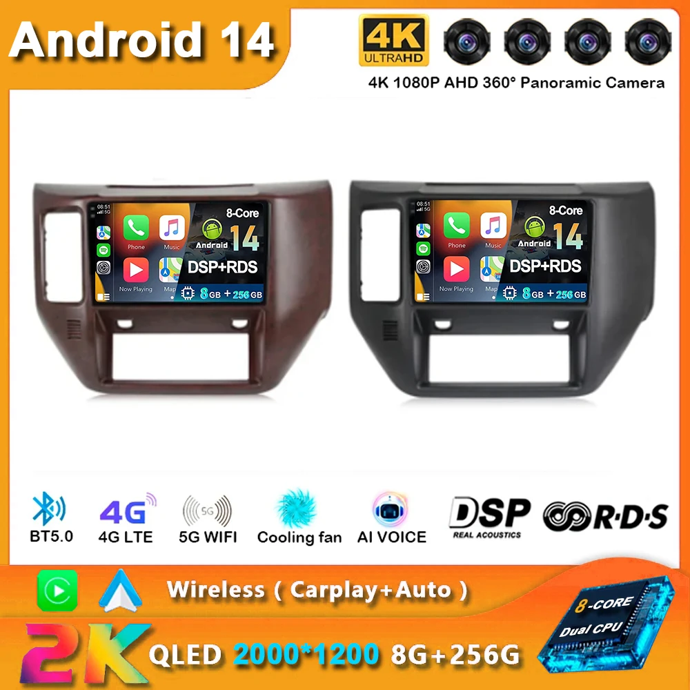 

Android 14 For Nissan Patrol V 5 Y61 2004 - 2021 Car Radio Multimedia Video Player Navigation GPS DVD Video Recorder