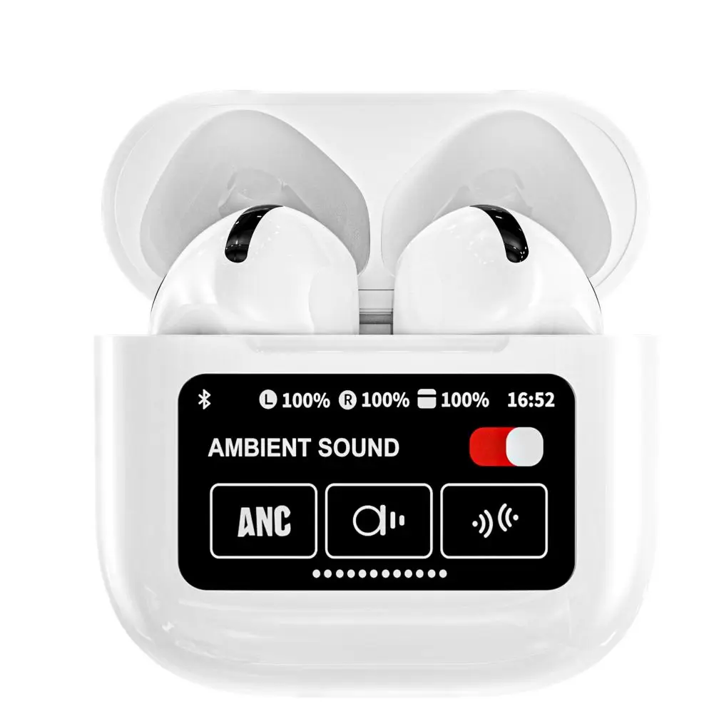 A12Pro Wireless Earbuds ENC Noise Canceling Ear Buds With Touchscreen Stereo Headphones For Smart Phones Tablet