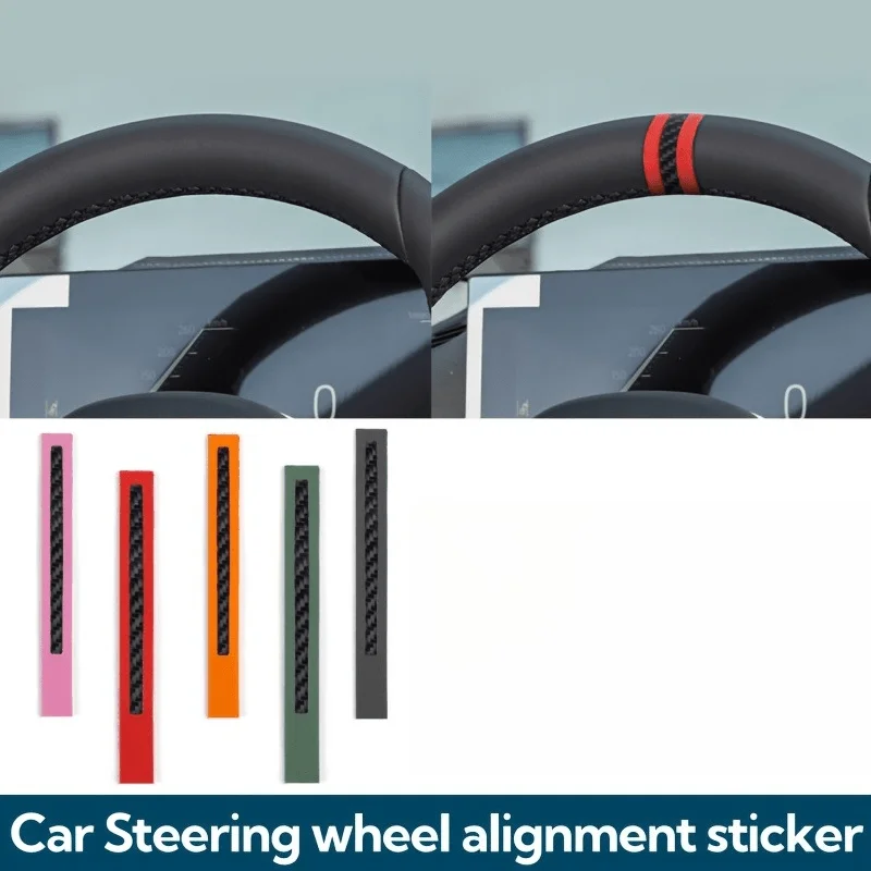 Multi-color Carbon Fiber Steering Wheel Center Marker Stickers for Universal Car Interior Modification Decor