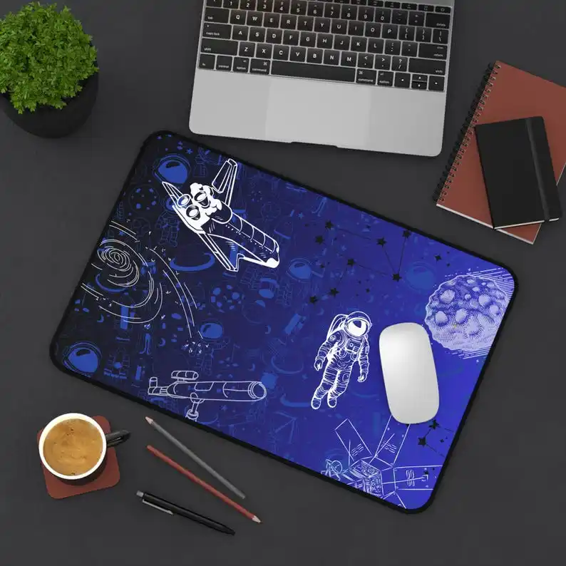 

Cosmic Pattern Table Mat, Space Theme Office Décor, Astronaut Design, Games, Learning, Astronomer Gifts, Starry Sky Lovers