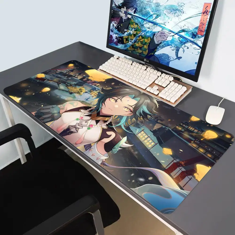 

Xxl Mouse Pad Genshin Impact Xiao Mousepad Pc Gamer Cabinet Keyboard Deskmat Large Anime Computer Carpet Gaming Accessories Mat