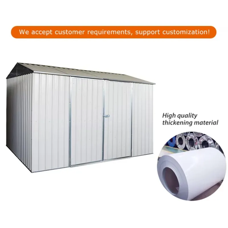 رائجة البيع G1008-H180-2H 10x8ft حديقة سقيفة تخزين كبيرة سقيفة تخزين جاهزة