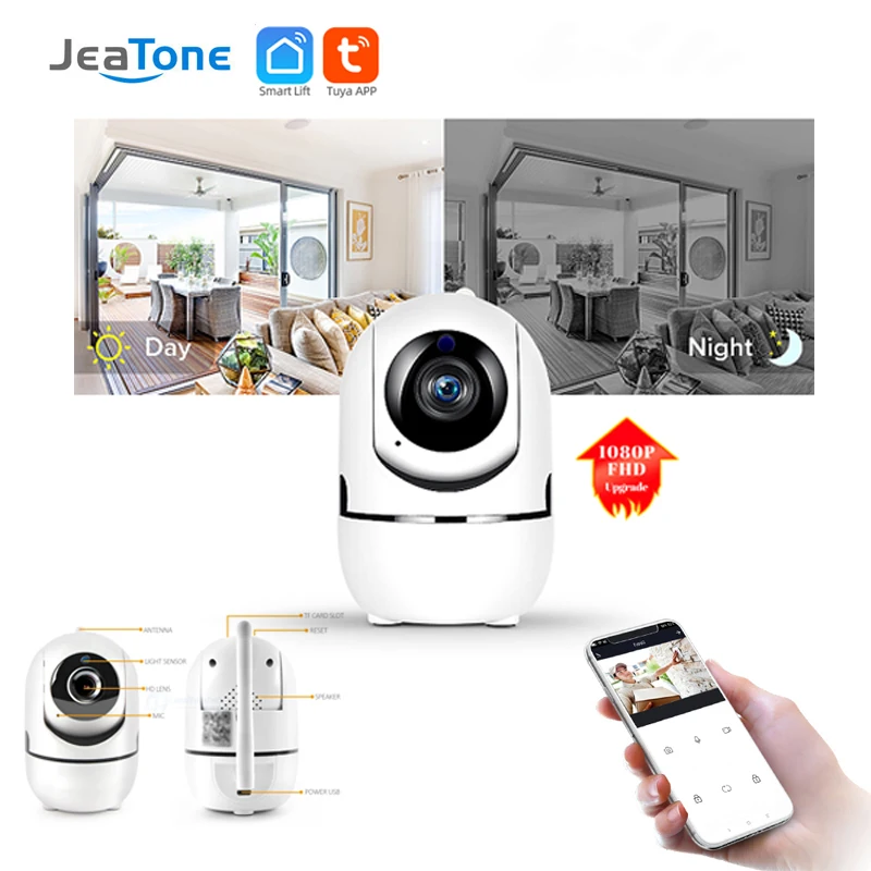 Jeatone 1080P Baby Monitor Wifi TUYA Home Security protection 2.0MP Network CCTV Camera with Two-way Audio Surveillance System