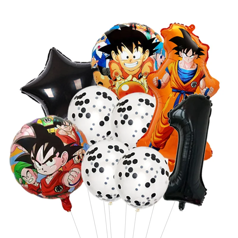 Anpassbarer Dragon Ball Z Ballon-Bouquet Vier-Sterne-Ball Folienballon mit Optionaler Nummernwahl für Jungen-Geburtstag