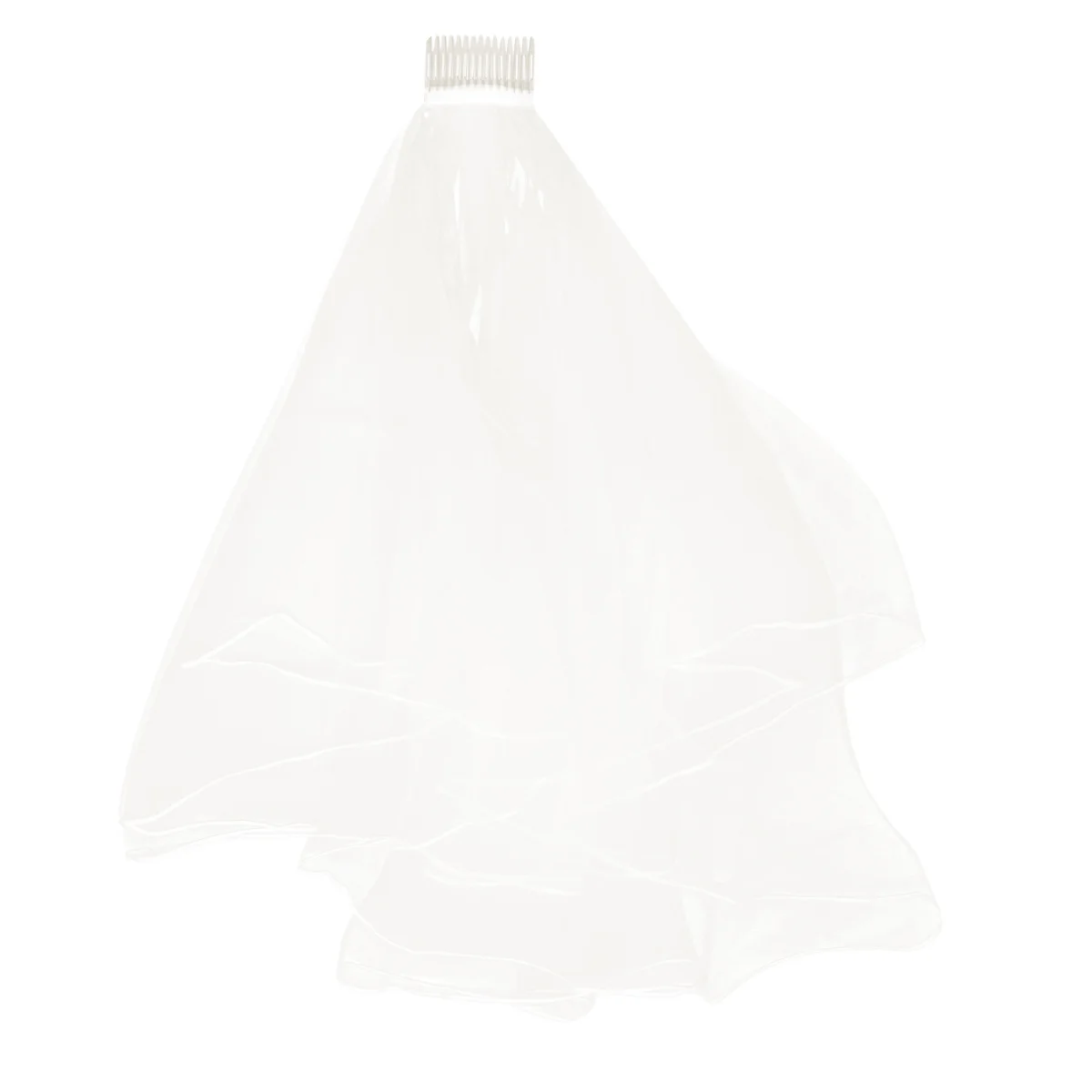 حجاب الزفاف مع مشط بيج طبقة مزدوجة شبكة مانتيلا حجاب غزل خفيف الوزن لحفلات الزفاف التنكرية للشعر #6