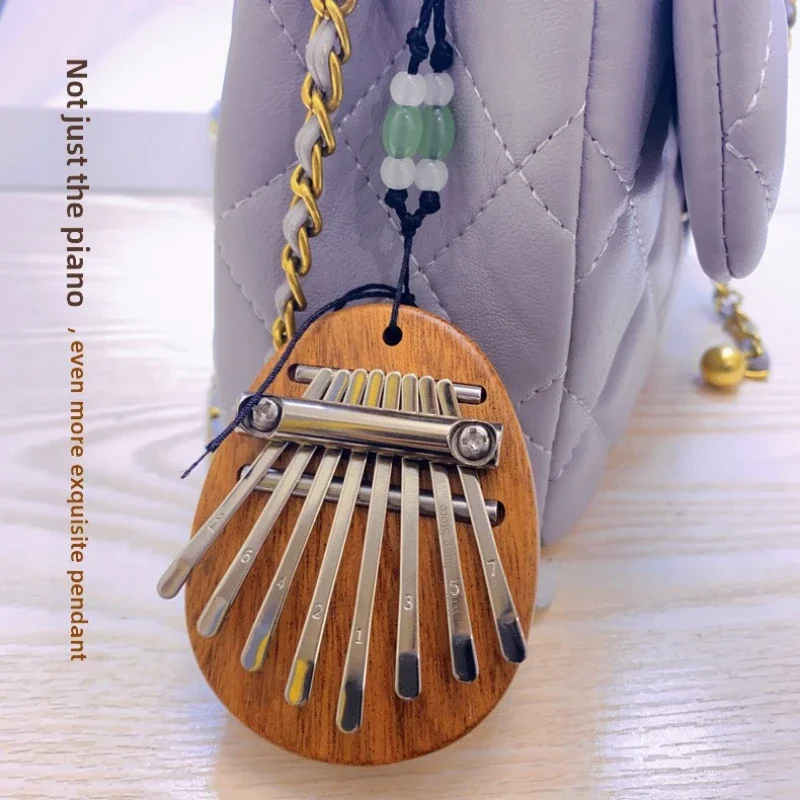 8 Keys Mini Wooden Kalimba High Quality Exquisite Finger Thumb Piano Marimba Good Music Accessories Pendant Gift Music Box Diy