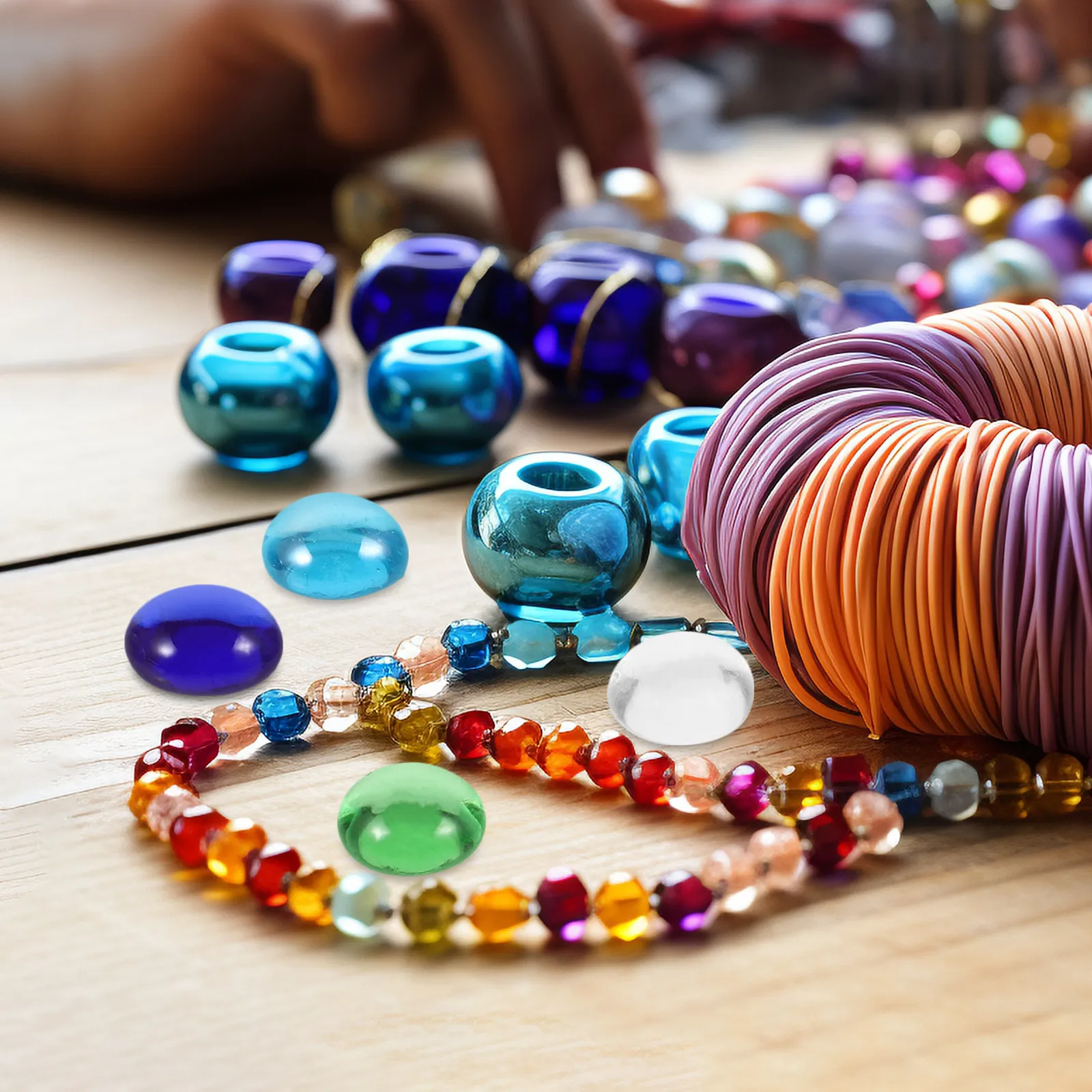 

1Set Glass Beads Colorful Flat Decorative Beads Flowerpot Fish Tank Garden Landscaping Small Solid Smooth Finish Bead Rocks