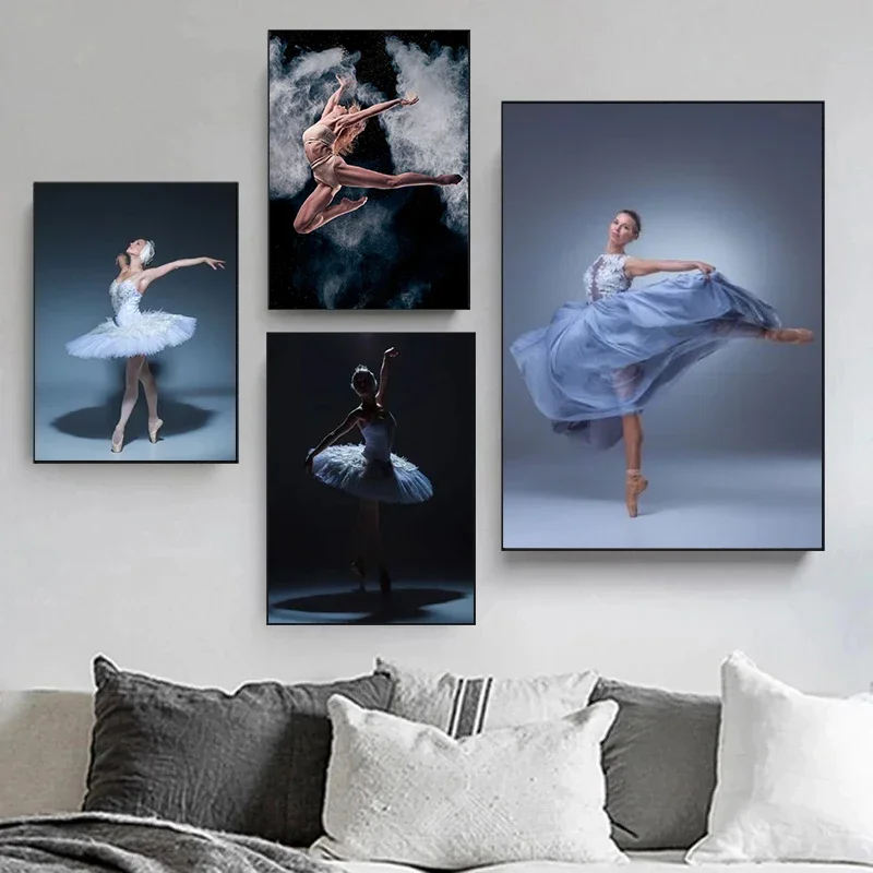 الرقص الحديث النقي الباليه جدار الفن الحد الأدنى طباعة قماش اللوحة الملصقات لغرفة المعيشة ديكور المنزل الحديث