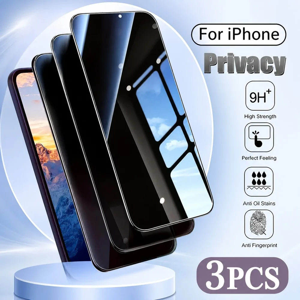 3 Stück Privatsphäre-Schutzglas für iPhone 18 Anti-Spy Displayschutz für iPhone 18 Pro 18 Pro Max Anti-Blaulicht Anti-Kratz