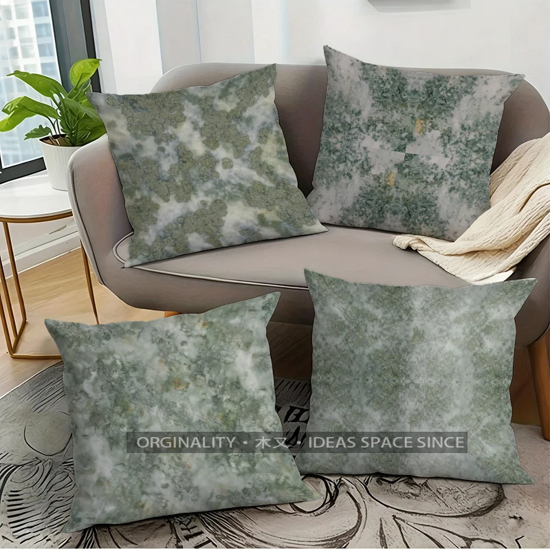 Mossy Texture Throw Pillow Covers Pattern Cushion Cover Suitable for Sofa Bedroom Car Pillow Cover