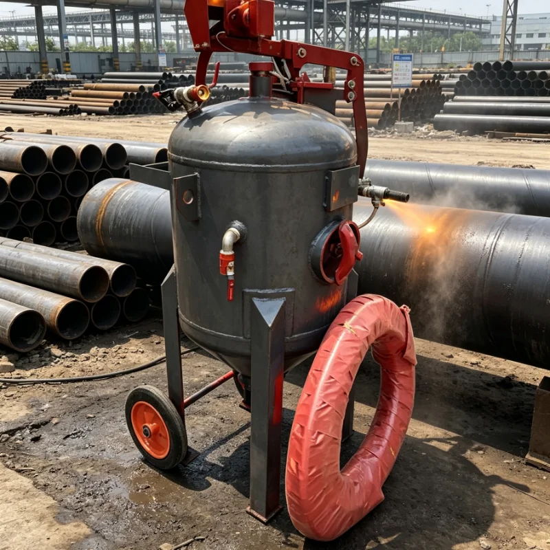 Quick Delivery Turntable Sand Blasting Machine, Automatic Sandblaster for Valve Internal Flow Channel Polishing and Rust Removal
