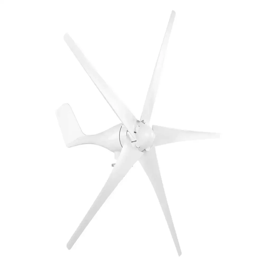 Small Wind Turbine Generator 1600W 5 Blade Industrial Energy Equipment 48V Dynamo White