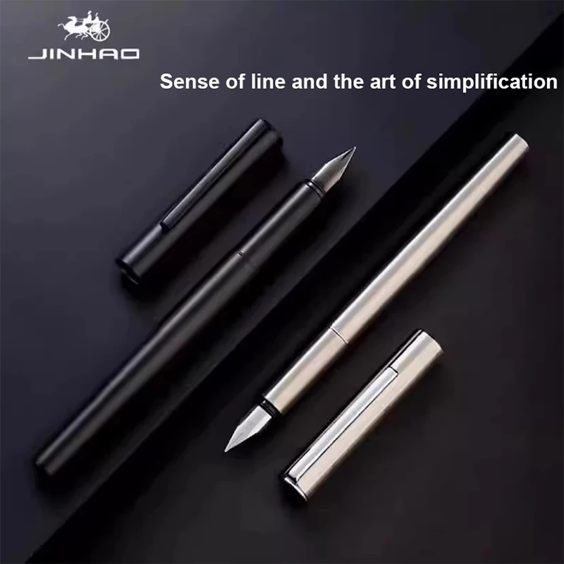 Jinhao 35 Series Luxury Pen Metal Barrel Ergonomic Rod Fountain Pens, Lightweight Aesthetic Stationery, Dual-use Ink and Ink-Sac