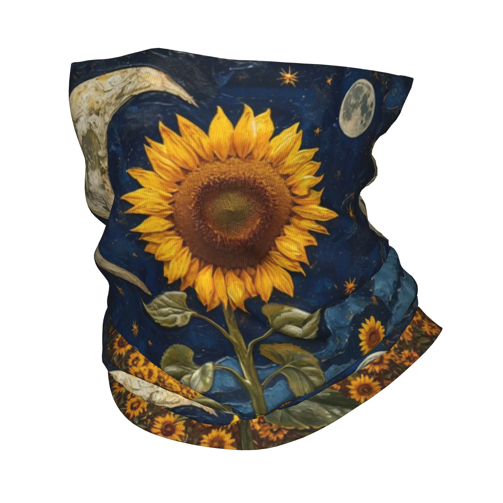 

Sunflower Starry Sky Bandana Neck Gaiter Printed Mask Scarf Multifunction Headwear Cycling For Men Women Adult