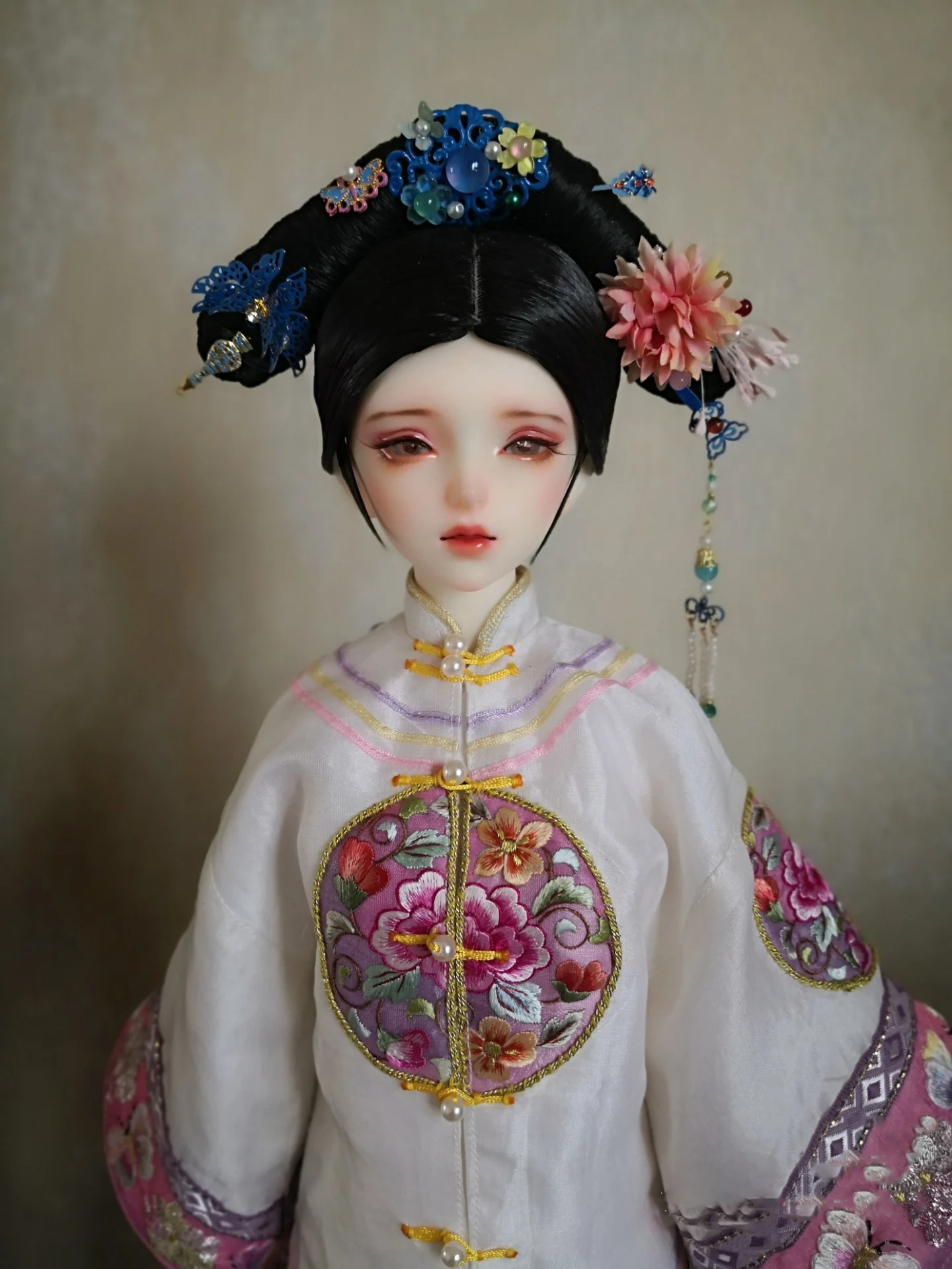 1/4 1/3 Schaal Oude Kostuum BJD Pruik Pop Accessoires Hanfu Antieke Stijl Haar Retro Pruiken Voor BJD/SD MSD SD13 SSDF C1844