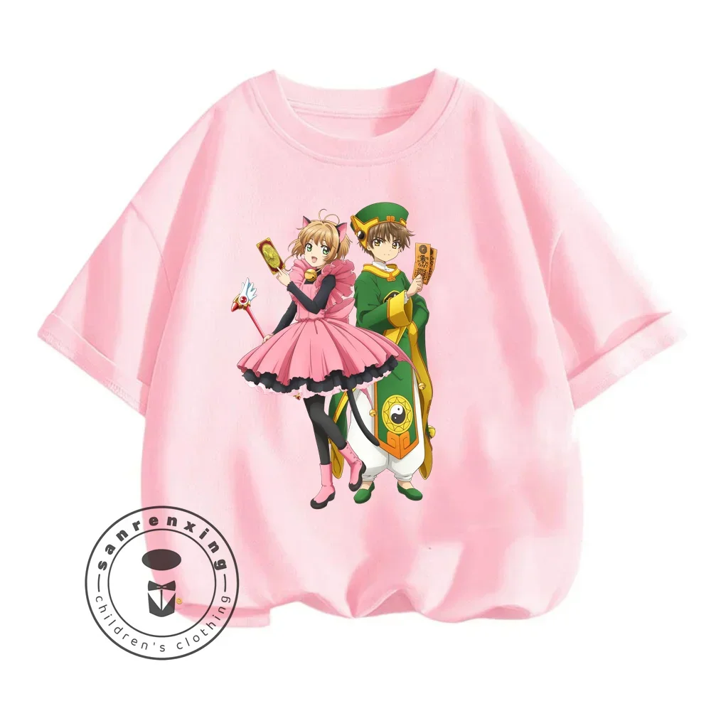 Cartoon Cardcaptor Sakura Children Boys Girls New Summer T-shirt Fashion Casual Style Pure Cotton Cost Effective Summer T-shirt